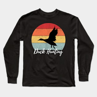 Duck Hunting Retro Bird Hunter For Men Long Sleeve T-Shirt